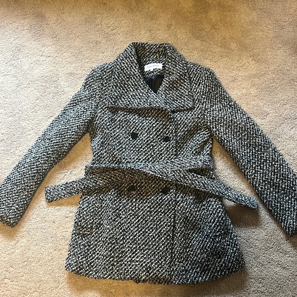 Calvin Klein Black and White Peacoat